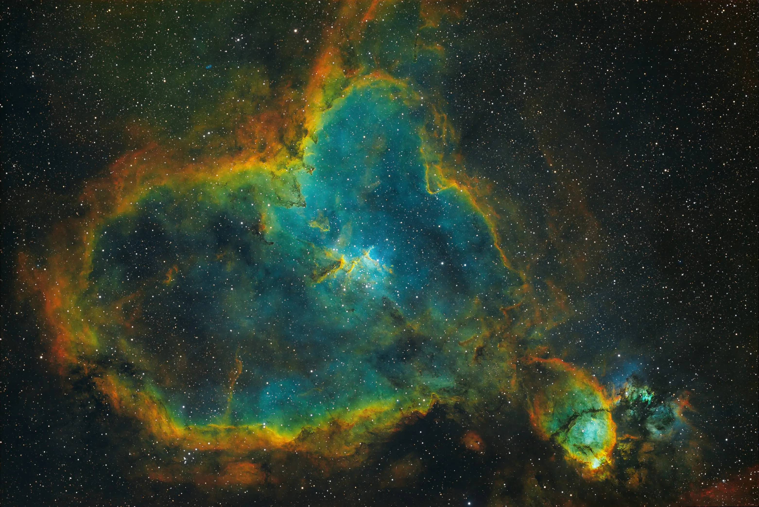 Heart Nebula IC 1805 emission nebula captured with the Askar SQA 106