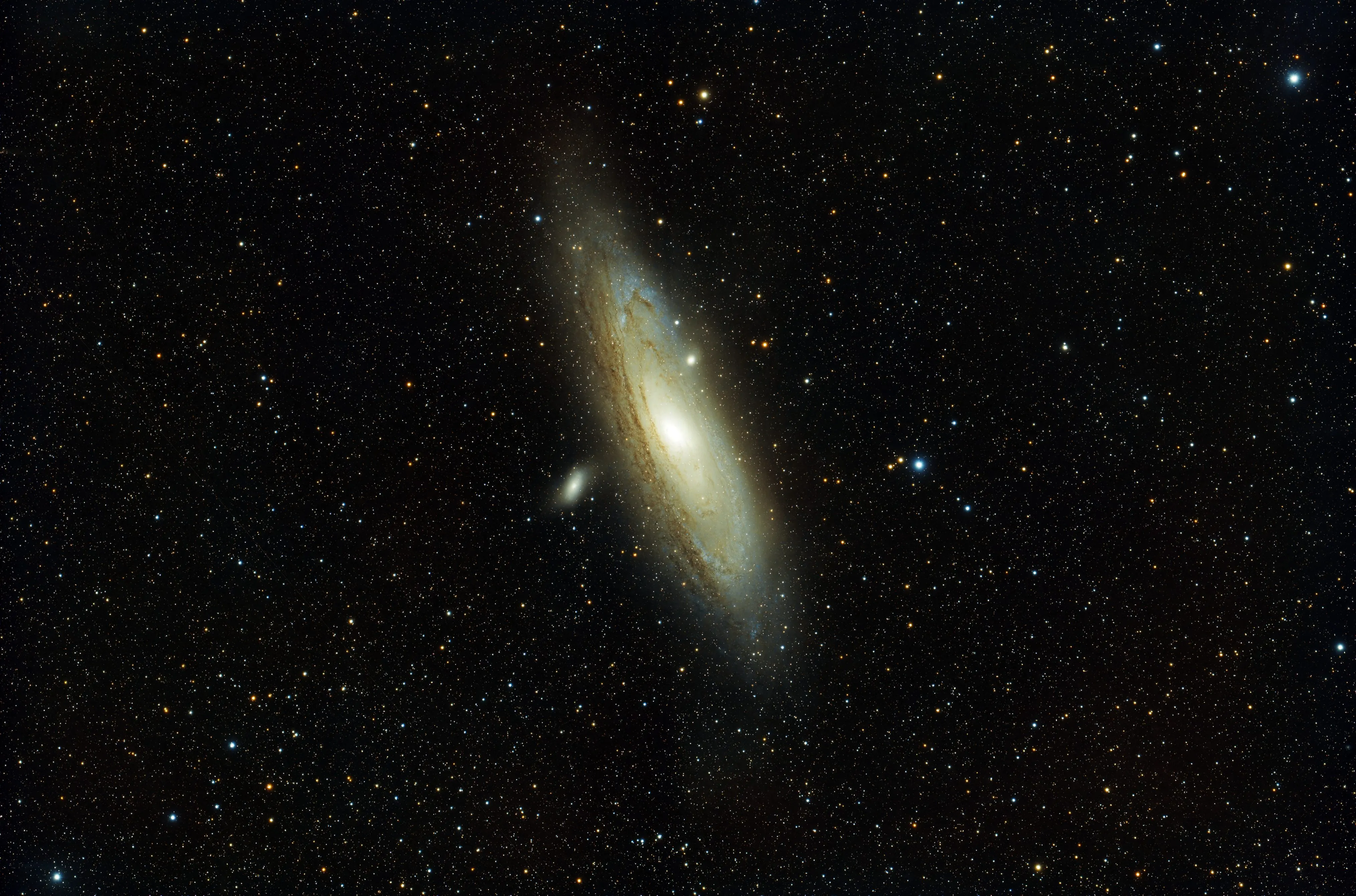 M31 Andromeda Galaxy captured with the Askar SQA 106 paired with the ZWO ASI4400MC full-frame OSC camera